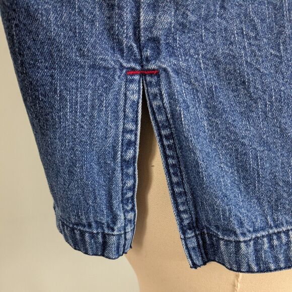 Vintage Chicos Denim Top Topper Jacket XL Blue Jean Boxy Layering Lagenlook Prep - Picture 6 of 11